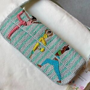 Handcrafted In India Yoga Namaste Beaded Bag Yoga Namaste Shoulder Purse